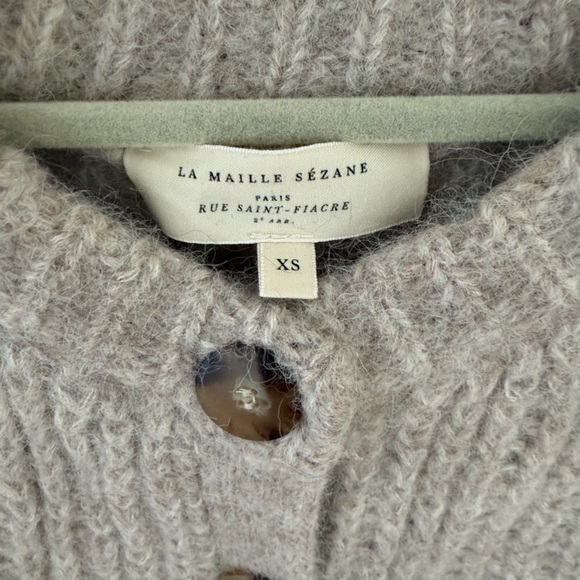 Sezane Cream Cardigan Sweater - Picture 4 of 4